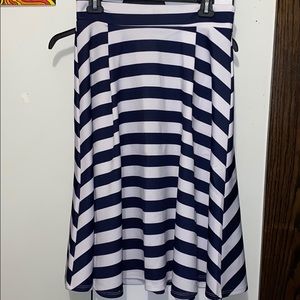 Blue and White stripped skirt